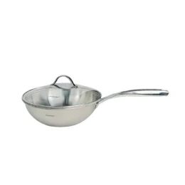 Chảo xào C650 CHOCKMEN 24cm, inox 18/10, model: CKM-ZX3L24W