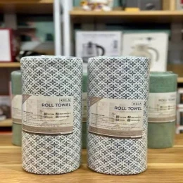 Cuộn khăn lau đa năng màu kẻ 30*30cm