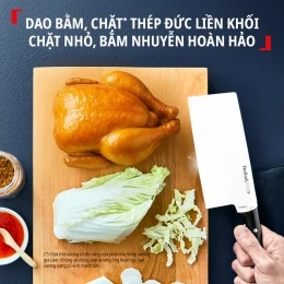 Dao chặt thép Đức liền khối Ice Force Tefal 18cm