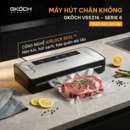 Máy hút chân không Serie 6, model VS5216, điện áp 220-240V, công suất 100W. Nhãn hiệu Gkoch