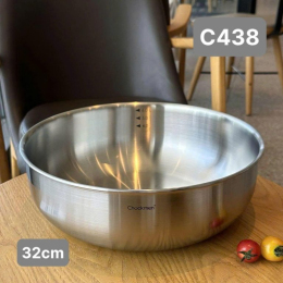 Nồi (kiêm tô) C438 CHOCKMEN 32cm, inox 18/10, Model: CKM-ZD32SLB