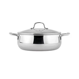 Nồi lẩu lùn C198 CHOCKMEN 28cm, inox 18/10, model:CKM-ZY3L28T