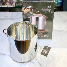    	 NỒI LUỘC GÀ INOX CIWETE VUNG KÍNH - 32CM