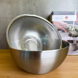  Tô kèm rổ inox (không quai) 25 cm Kela KL-25BP
