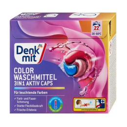 VIÊN GIẶT XẢ DENKMIT 3 in 1 AKTIV CAPS- Hộp 22v