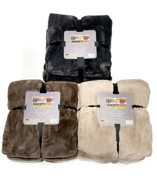 Chăn lông thỏ Monte Clara king size 2m34 x 2m84 (còn màu 1)