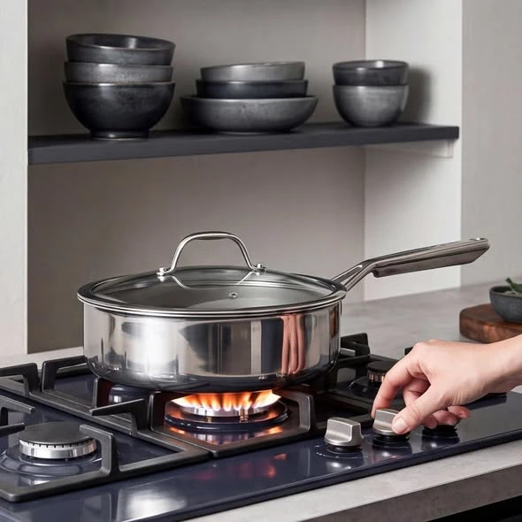 CHẢO SÂU LÒNG O844 OYATTON INOX KHÔNG DÍNH VI ĐIỂM 26CM