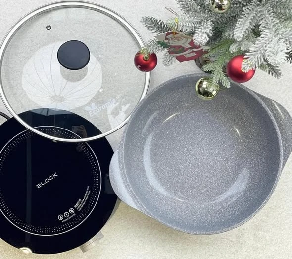 Nồi lẩu Ecoramic đường kính 28cm lòng vân đá 3.3 lit