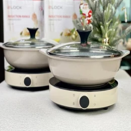 Cặp bếp từ/nồi lẩu lòng đá ceramic siêu sang, siêu xịn From Korea