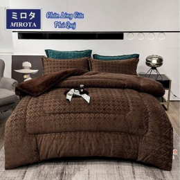 Chăn lông cừu MIROTA sử dụng công nghệ M-Warm  (còn nâu)