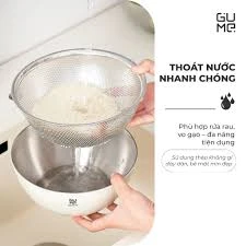 BỘ RỔ CHẬU INOX 304 GUME GM-DR0025 25CM