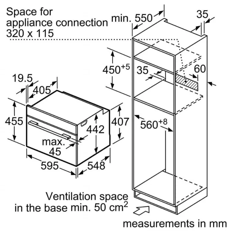 LÒ NƯỚNG KẾT HỢP LÒ VI SÓNG BOSCH CMG633BS1 - SERIE 8
