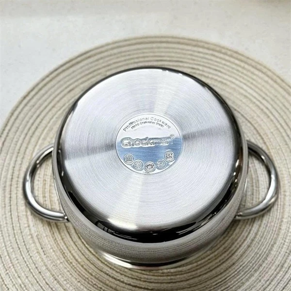 Bộ nồi kèm xửng hấp 2 tầng C227 CHOCKMEN 24cm, inox 18/10, model: CKM-ZY3L24Z