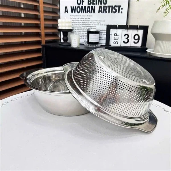 Bộ rổ chậu C404 CHOCKMEN 25cm, inox 18/10, model: LSL25CM