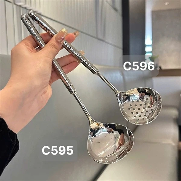 Muôi canh C595 CHOCKMEN 23.5cm, inox 18/10, model: CKM.JL-AL595P24