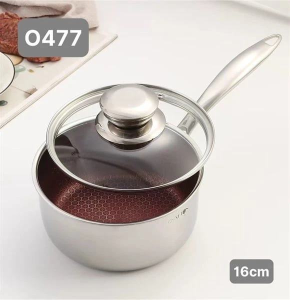 Quánh O477 OYATTON vân Cara 16cm, inox 18/10, model: OYT-FW16P8