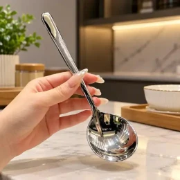 Muôi canh N174 vân tweed 21cm, inox 304, model: NK-AL174P21