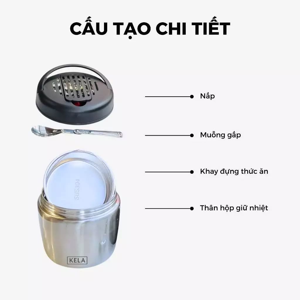 Cặp lồng giữ nhiệt Kela 1.2L là lựa chọn lý tưởng cho dân văn phòng
